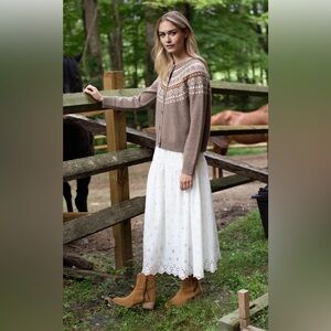 Marea White Louisa Eyelet Skirt. XS. NWT.